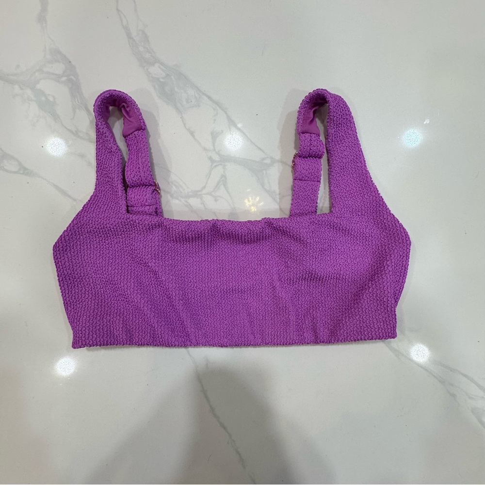 Show Me Your Mumu Sail Bikini Top in Ultra Violet Scrunch Size Large - Picture 5 of 9